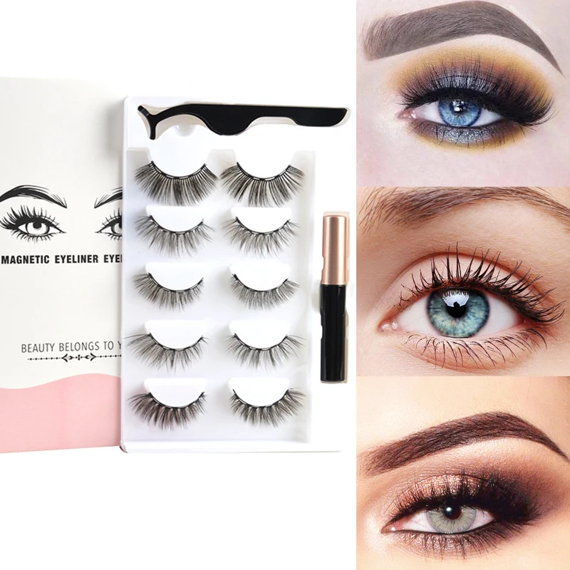 Набор Магнитных ресниц 3/5 пар магнитная подводка для глаз магнитные ресницы
