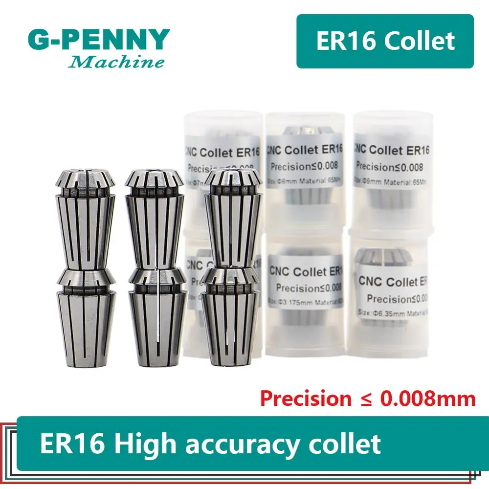 

High Quality ! ER16 CNC spindle motor collet full set 1-10mm Tool Clamping Holder High Accuracy precision less than 0.008mm !