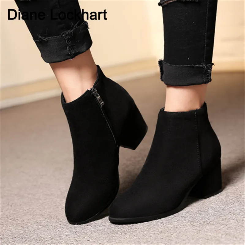 Женские ботинки martin Замшевые женские короткие Сезон осень зима ботильоны