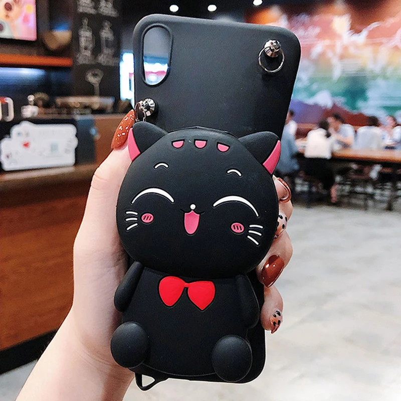 Чехол Кошелек с 3D рисунком кота Для Doogee X95 X9 X70 X60L X6 X55 X50 X30 N20 N10 Y9 Plus Y8 Y7|Чехлы-портмоне| |