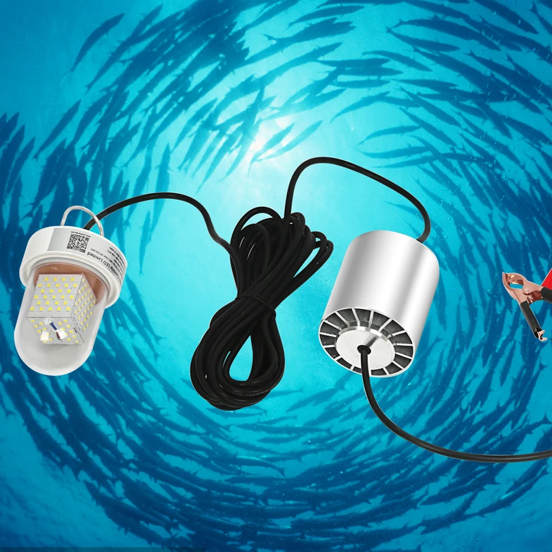 60W 12 V-24 V светодиодный зеленый под водой погружной фонарь для ночной рыбалки Краппи кальмар док-станция для лампы