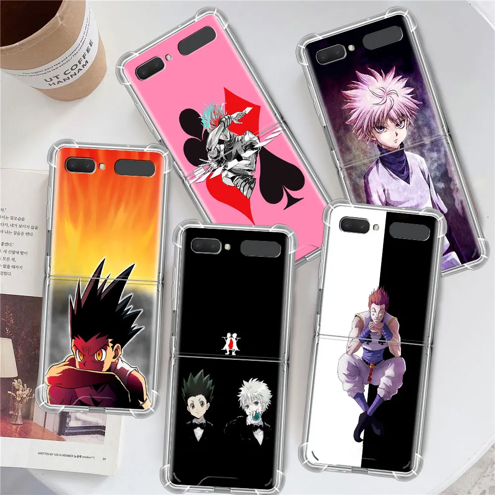 

Anime Hunters X Hunter Capa For Samsung Galaxy Z Flip 3 5G Case Airbag Clear TPU Shockproof Cover Transparent Cell Phone Funda