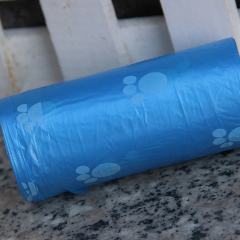 Сумка для мусора 1 рулон с принтом лап кошек и собак | Дом сад