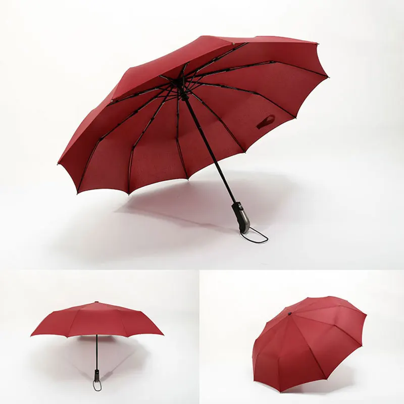 

Классический складной зонт для мужчин и женщин, деловые компактные ветрозащитные зонты с защитой от УФ-лучей, с карманом от дождя, для путеш...