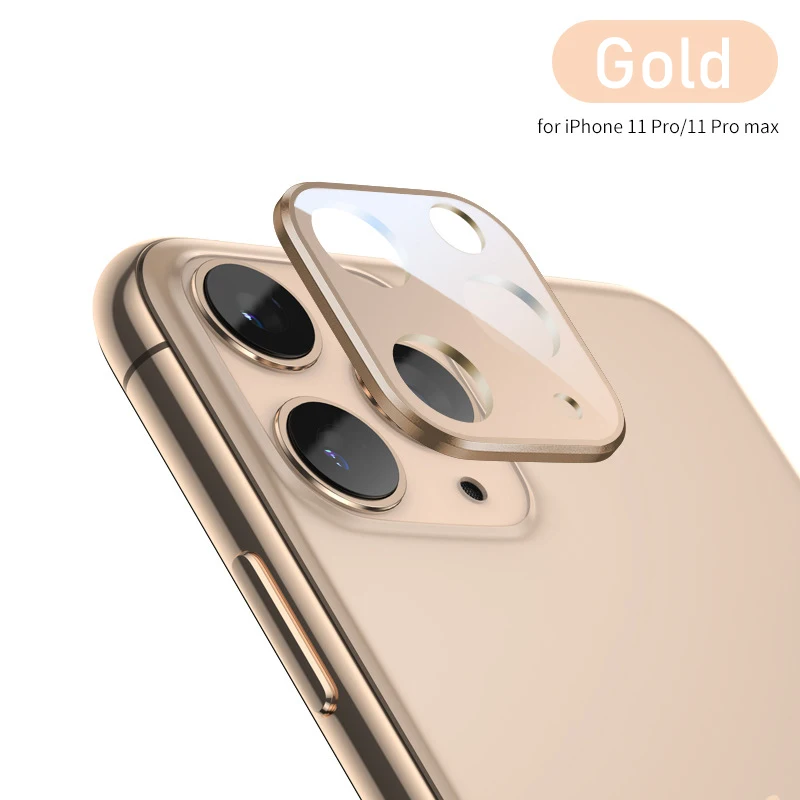 2 в 1 Защитное стекло для камеры iPhone 11 Pro Max металлическое защитное кольцо защитный