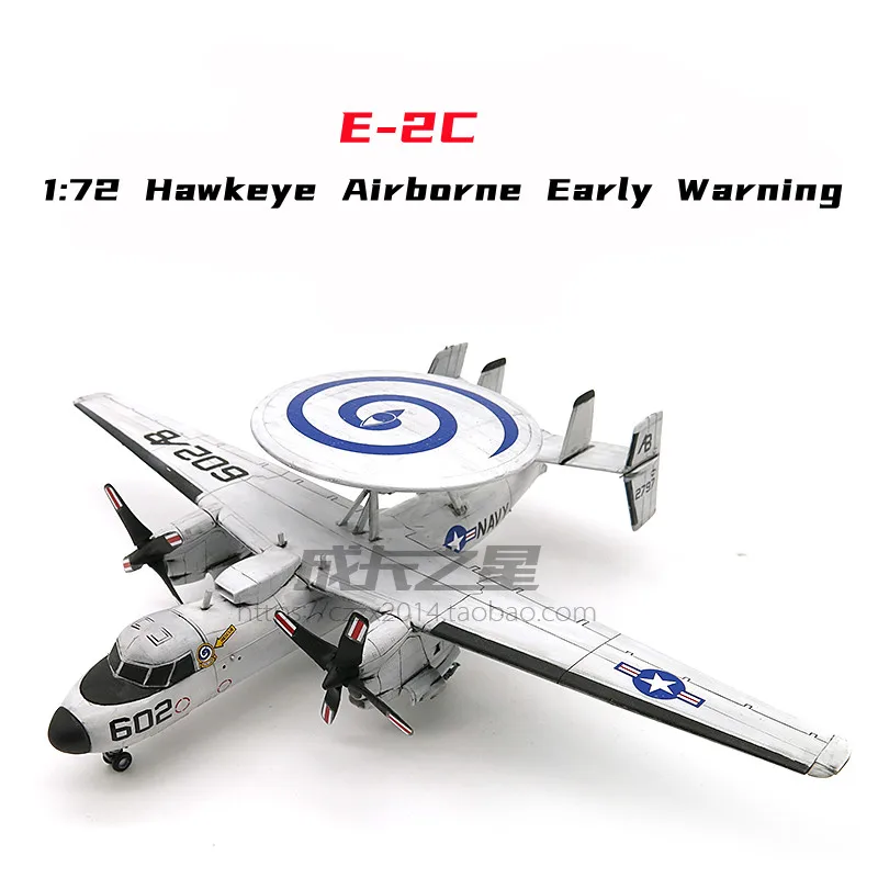 1/72 Airplane Model United States E-2C Hawkeye Airborne Early Warning Aircraft Assembly Model DIY Military Toys