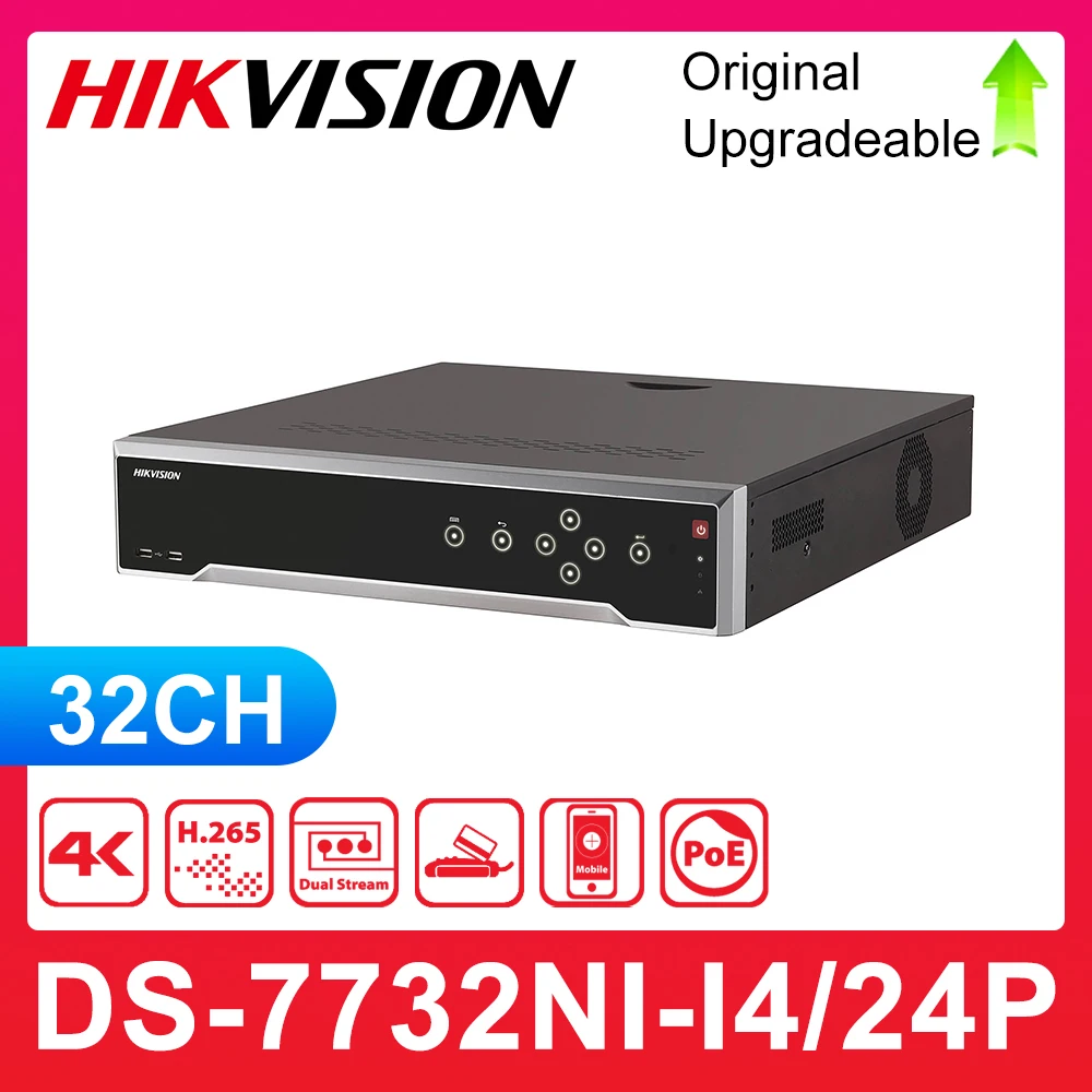 Verkauf In Lager Hik NVR 32ch 24 POE Ports 4 SATA DS-7732NI-I4/24 P Netzwerk Video Recorder Für Ip-kamera