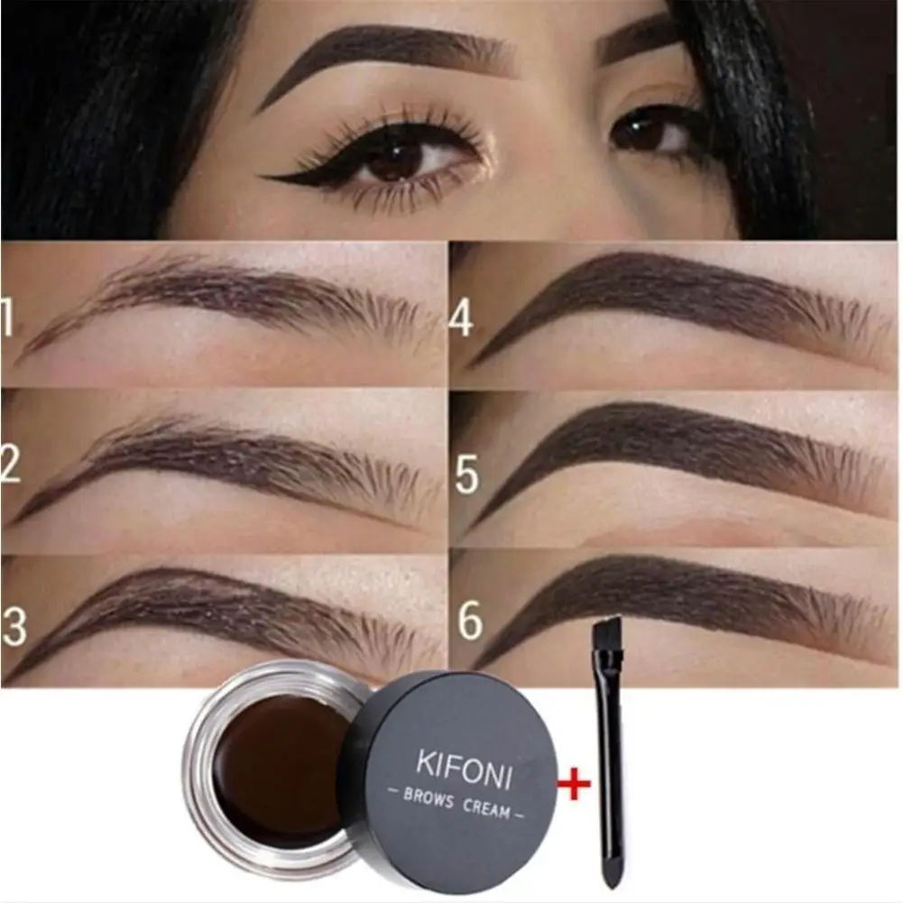 

5 Color Eyebrow Tint Makeup Waterproof Eyebrow Pomade Cream Cosmetic Brush Eye Brow Professional With Gel Eye Makeup Enhanc Q9C3