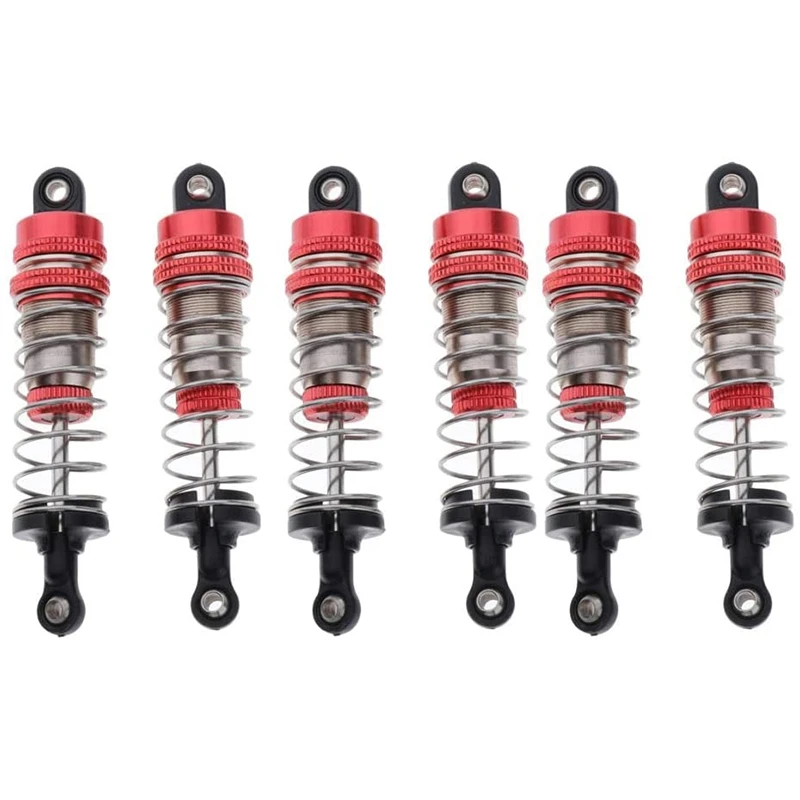 

6 шт. металлический амортизатор для запасных аксессуаров подходит для WLtoys 144001 1/14 четырёхколёсный вагончик с привод RC автомобиль Запчасти