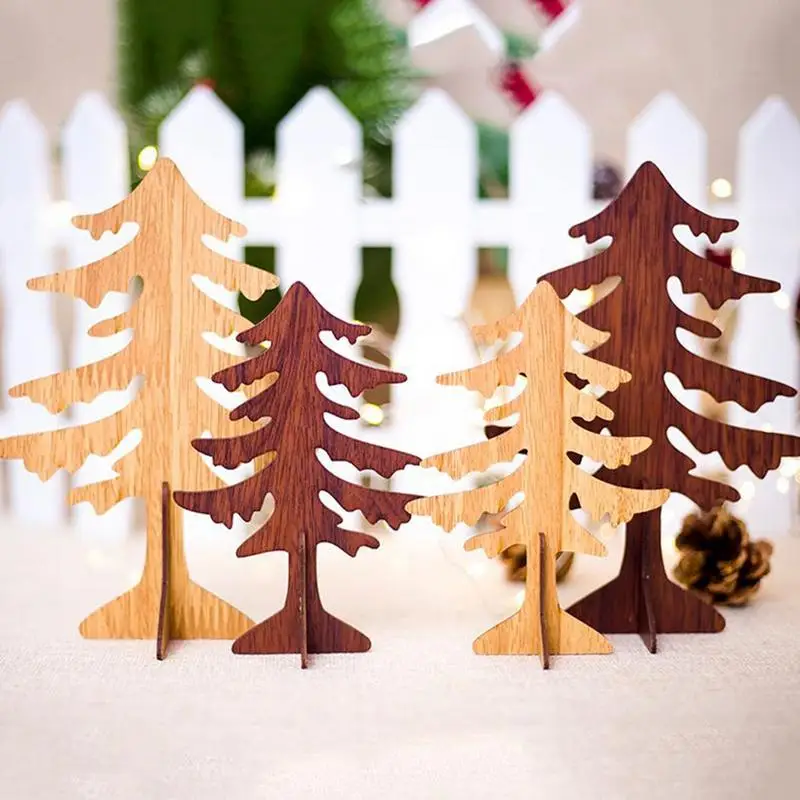 Рождественские украшения креативная резьба елочные деревянные рождественские