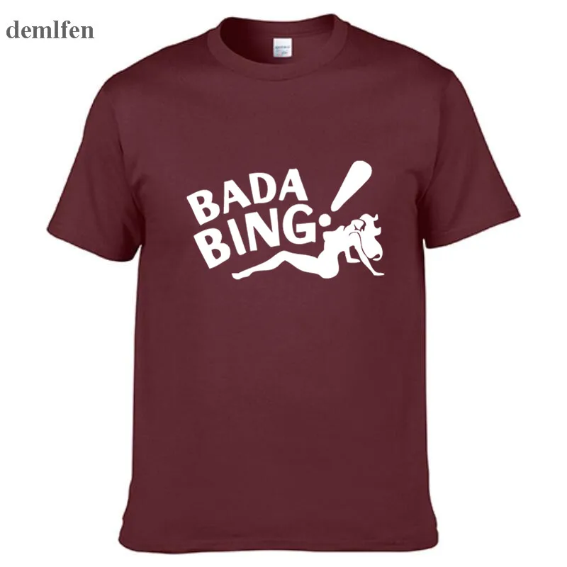 Sopranos Bada Bing, модные мужские футболки, короткий рукав, хлопок, белые футболки, мужские топы, футболки, одежда