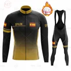 Комплект для велоспорта мужской, на флисе, с длинным рукавом, на осеньзиму, 2022