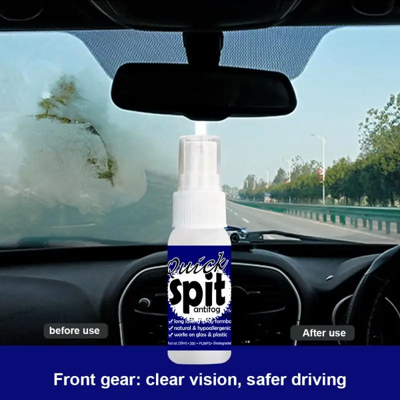 

1PC 30ml Anti-fog Agent Car Window Glass Bathroom Cleaner Car Cleaning Waterproof Rainproof Anit-fog spray Car Accessories