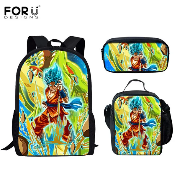 FORUDESIGNS/горячая аниме школьные сумки рюкзаки Dragon Ball Z Супер Broly шаблон Модные школьные сумки набор для девочек мальчиков Mochila - Цвет: HMA311CGK