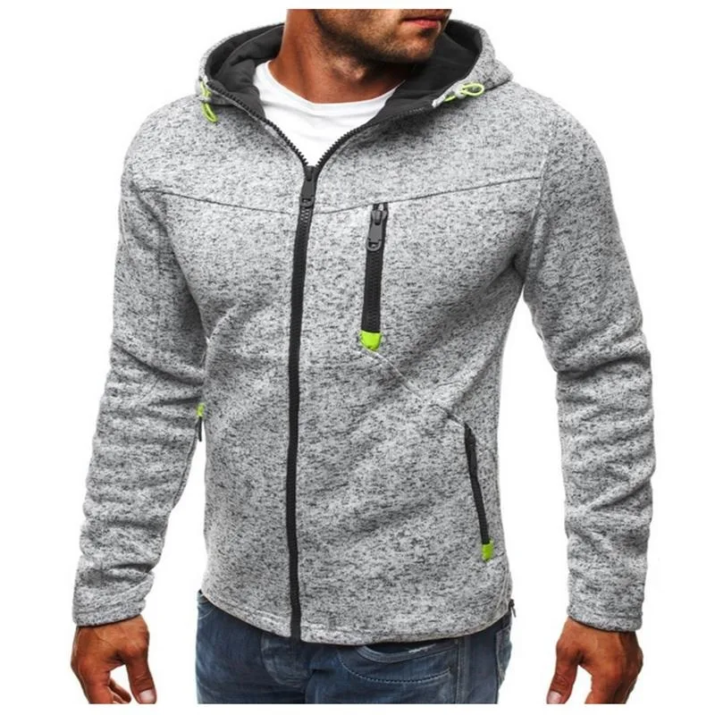 

2021 Spring Autumn New Fashion Men's Sports Casual Jacquard Sweatshirts Men Fleece Cardigan Hooded Men Hoodie Sweatshirt