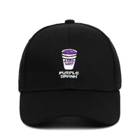 embroidery purple drank dad hat cap for women cotton snapback hip hop men hat cap adjustable curved sports cap kpop baseball cap