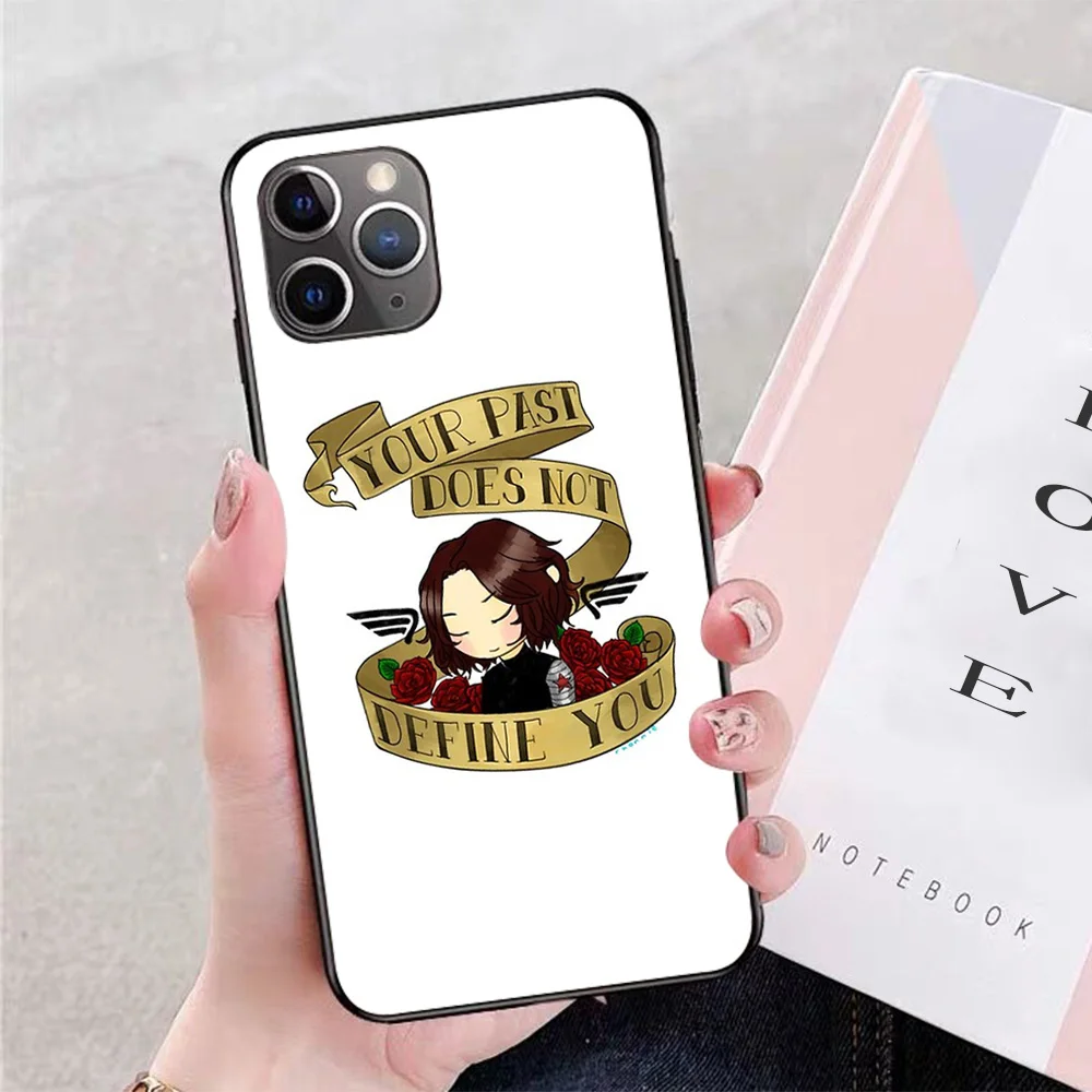 

For iPhone Bucky says forgive yourself Soft TPU Border Apple iPhone Case