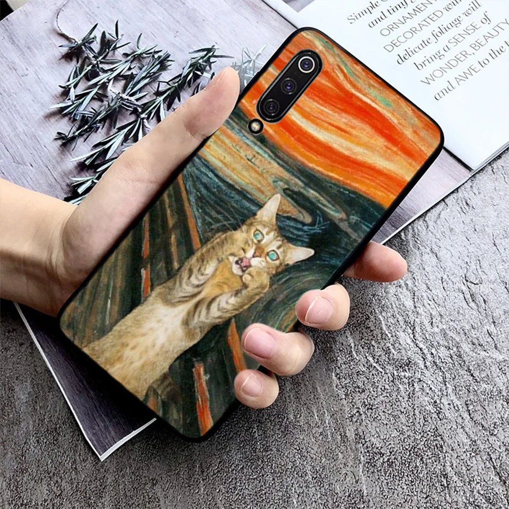 Для Xiaomi 9 se чехол художественный с изображением кота DIY для телефона рисунком в