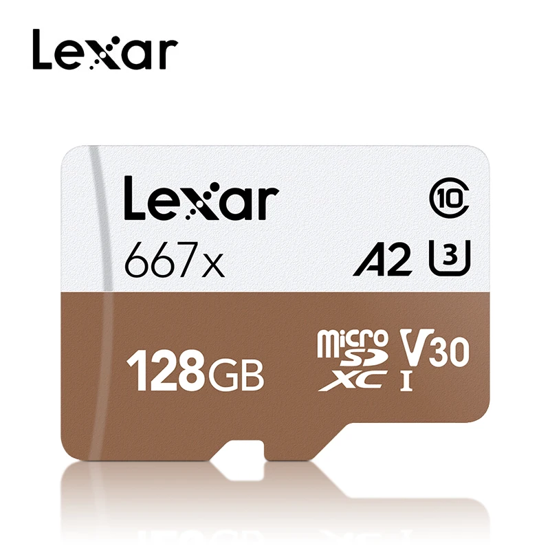 128 ГБ Lexar профессиональная карта памяти до 100 МБ/с. микро SD карты 667x C10 256 ГБ TF карта 128 ГБ Бесплатный адаптер для беспилотная спортивная видеокамера - Емкость: 128 ГБ