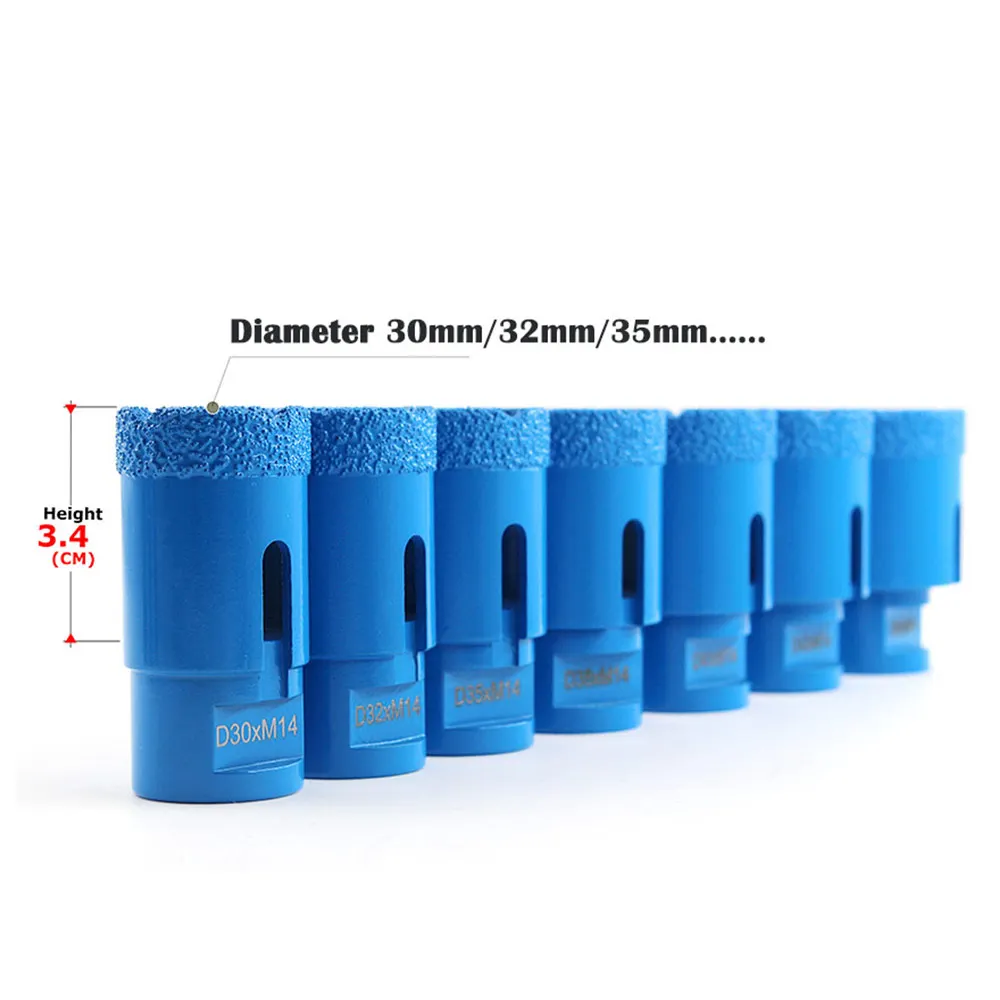 Алмазная коронка для сухого сверления резьба M14 угловой шлифовальной машины