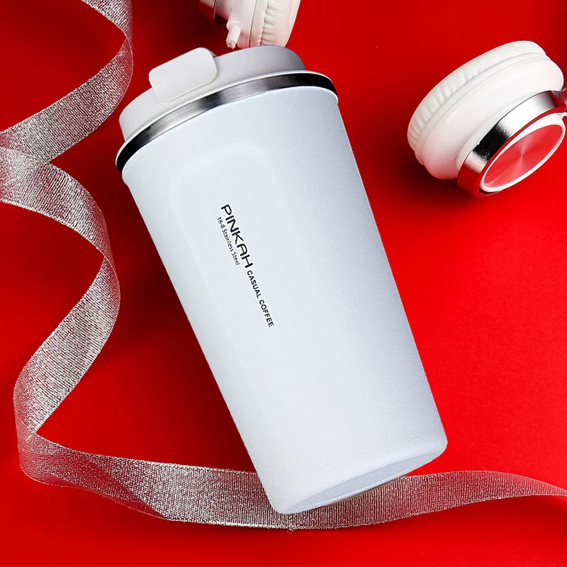 

Hot Sale 380 & 500ml 304 Stainless Steel Thermo Cup Travel Coffee Mug with Lid Car Water Bottle Vacuum Flasks Thermocup for Gift