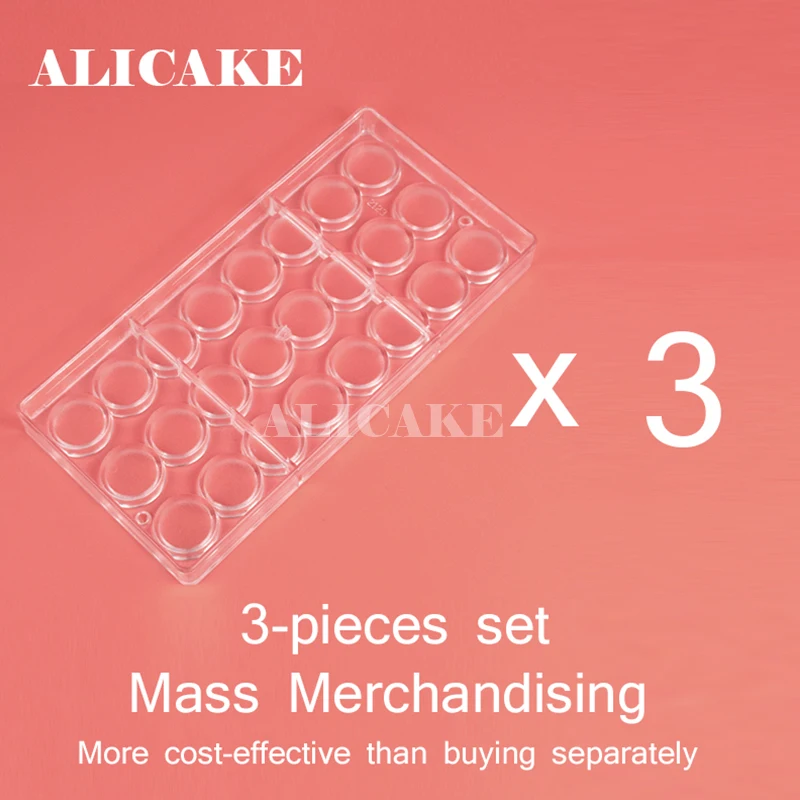 

1-3Pcs / Set Polycarbonate Chocolate Molds Tray Form 24 Cavity 5.4g Chocolate Moulds Plastic Baking Mold Pastry Bakeware Tools