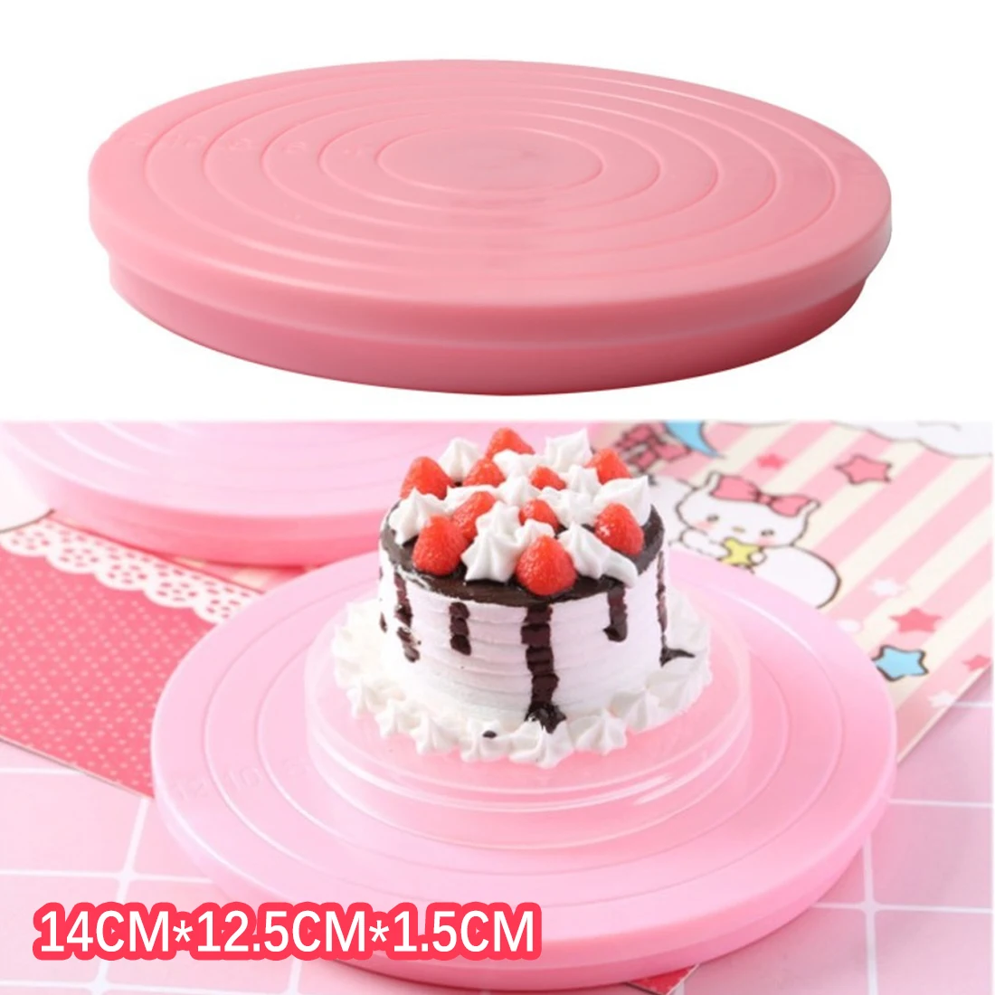 Новая пластиковая тарелка для торта вращающаяся Нескользящая круглая подставка