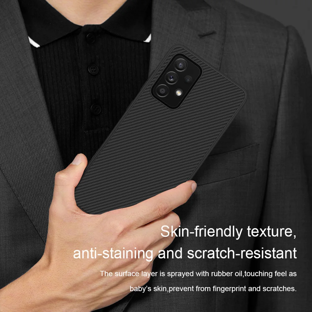 

For Samsung Galaxy A52 5G Case NILLKIN Synthetic Fiber PC Plastic Back Cover TPU Soft Case For Samsung A52 4G Phone Cover