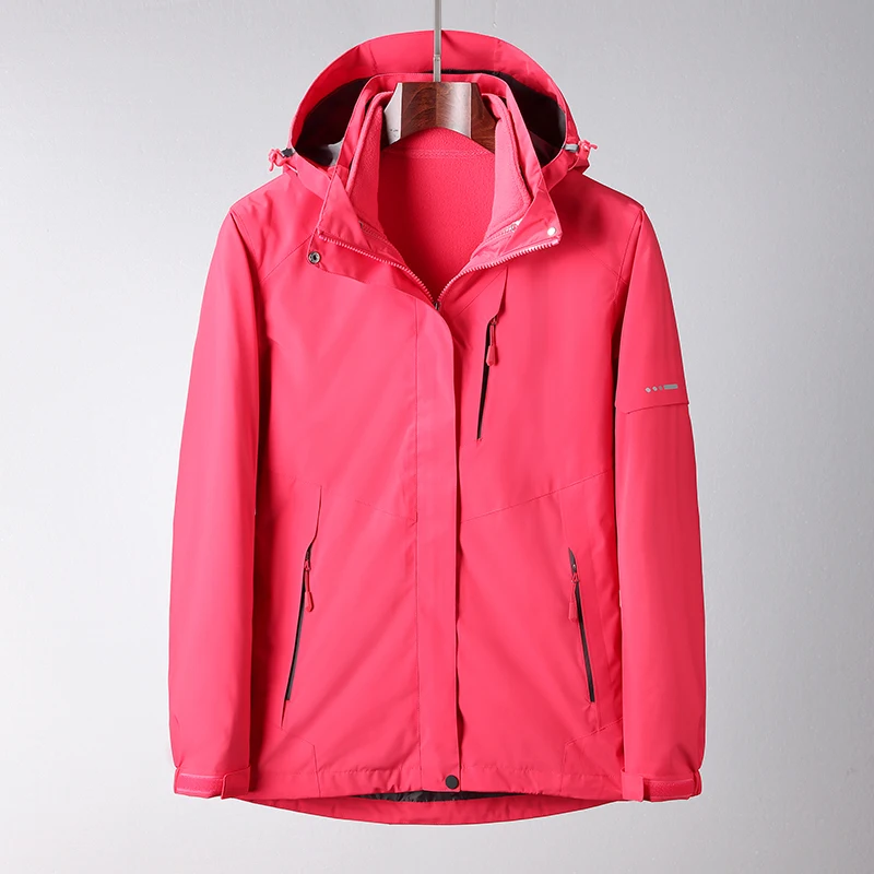 Уличная водонепроницаемая куртка Женская походная одежда флисовая 3 слоя ПУ