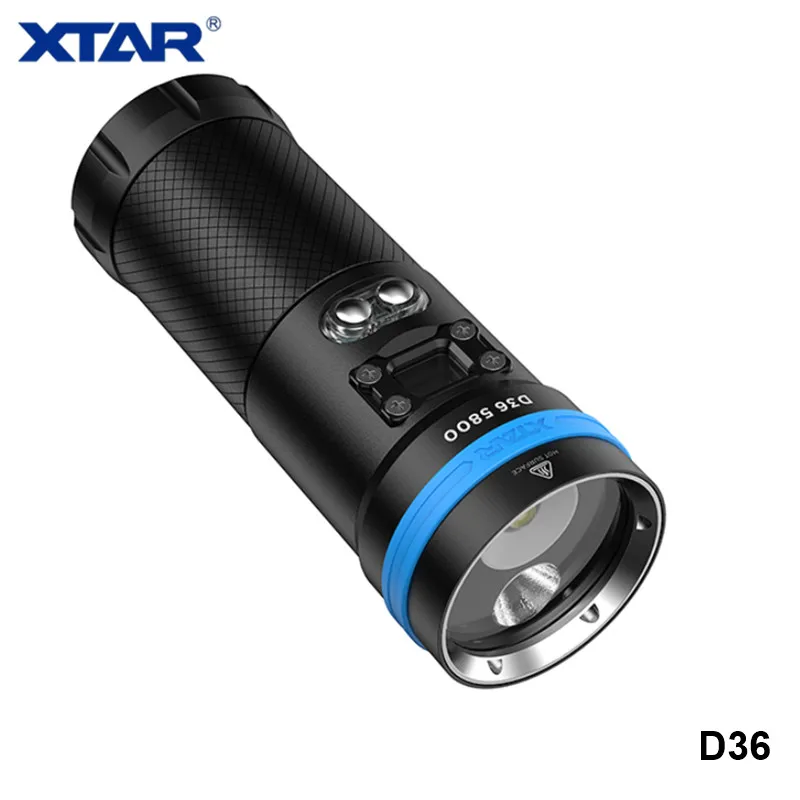 Xtar D36 5800lm Cree XHP70 Ультра мощный перезаряжаемый фонарь для дайвинга O светодиодный дисплей XHP35 светодиодный фонарь для подводного плавания с батареей 18650