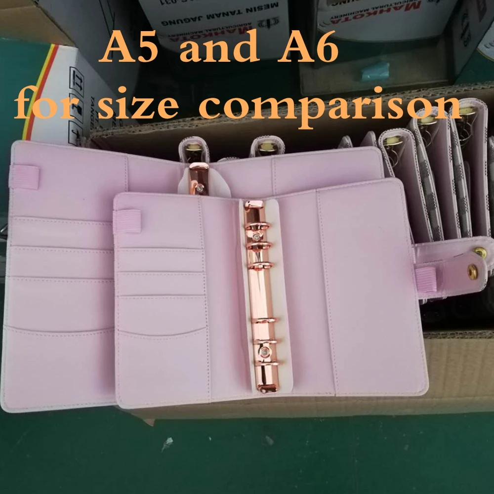 Твердая обложка A5 индивидуальное розовое золото кольцо дневник записная клетка