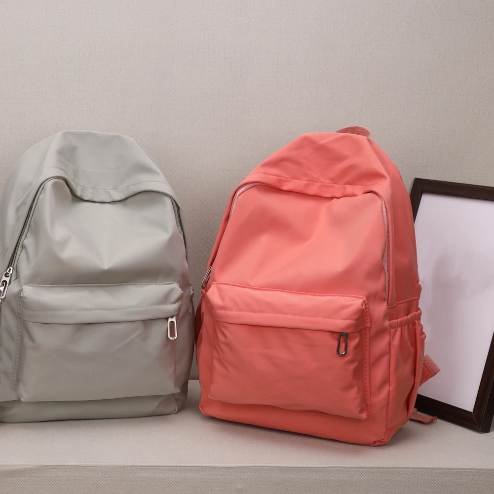 Рюкзак большой емкости для девочек-подростков, Модный женский однотонный нейлоновый ранец в стиле преппи, школьные портфели для студентов