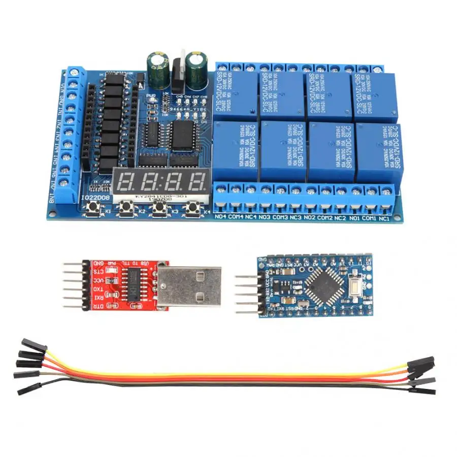 12 В постоянного тока 8 каналов Pro Mini PLC защитный модуль коммутационная плата с
