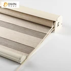 Высококачественные современные водонепроницаемые полосатые жалюзи на заказ, утолщенные роликовые занавески, двухслойные занавески для комнаты