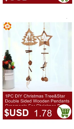 1 шт. Деревянные Подвески в форме рождественской елки DIY Санта-Клаус/Снеговик, Рождественская елка, олень, украшения для рождественской вечеринки, детский подарок