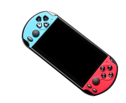 blue and Red X7 Plus ручной MP5 Детские фильмы перезаряжаемая игровая консоль портативная двойная рокер камера lcd HD видео 8G музыка - Цвет: blue and Red
