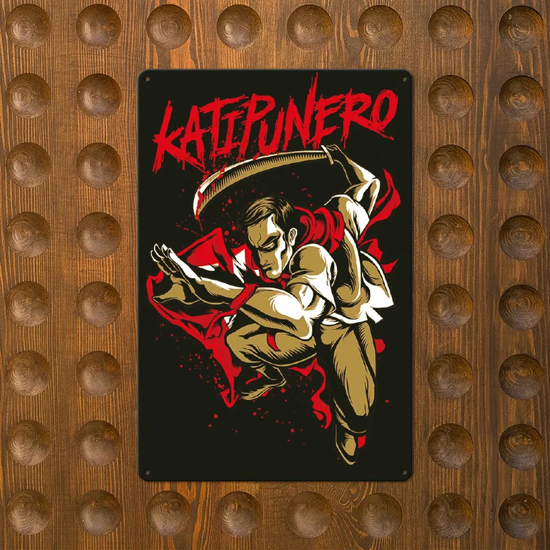 Потертая металлическая Оловянная стена знаки пустынные чернила БОБО робот