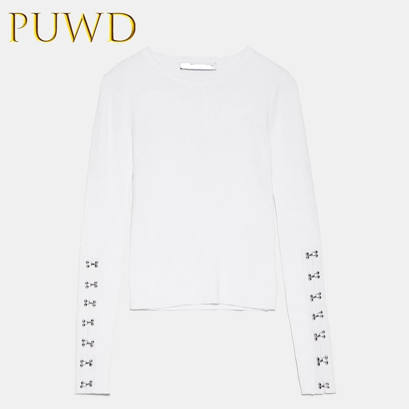 Женский двухцветный свитер PUWD Осень-зима 2019 | Женская одежда