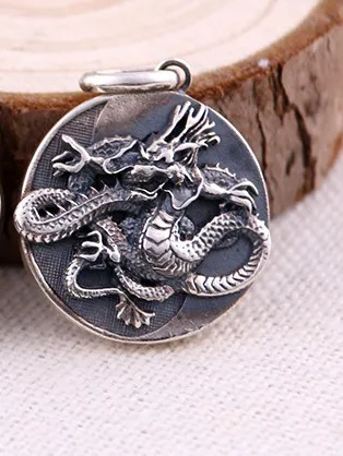 Кулон в виде четырех животных из серебра 925 пробы медальон Корейском стиле со