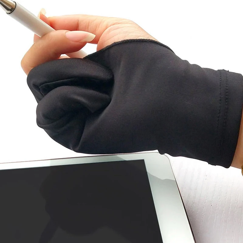 

2 Pcs Finger Anti-fouling Gloves For Artist Drawing & Pen Graphic Tablet Pad