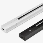 Светодиодная направляющая для трекового светильника, 0,5 м, 1 м, черная, белая, алюминиевая 2-проводная система трекового светильника, 110-220 В, универсальная направляющая для прожсветильник