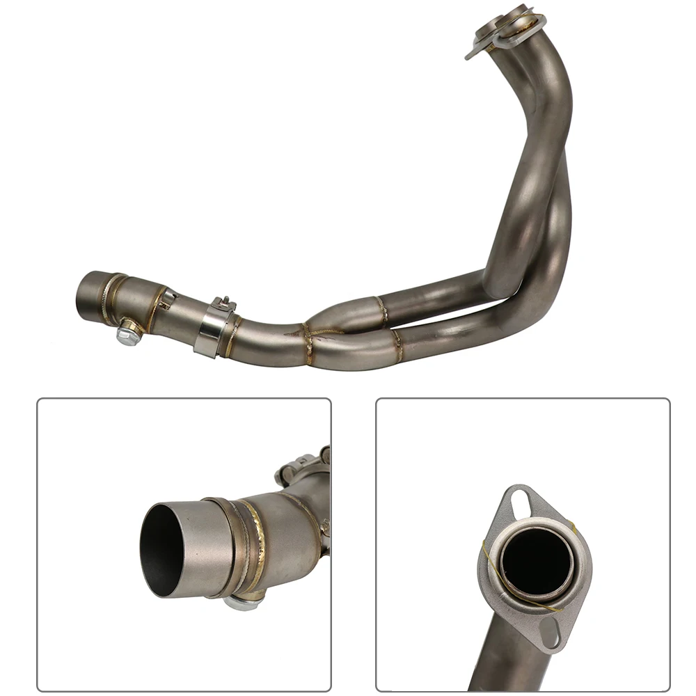 Выхлопная средняя труба ZS для гоночного мотоцикла полная система Kawasaki NINJIA650 Z650 2017