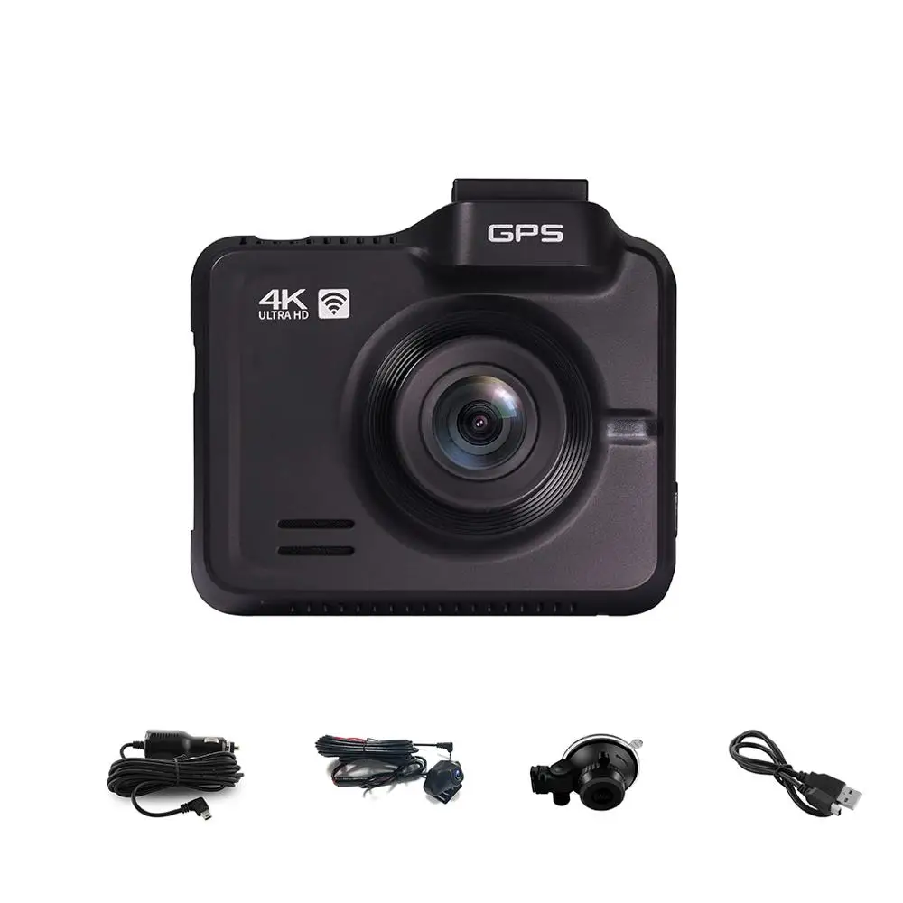 Ultra 4K Blackbox DVR OnReal MG13K true 4K фронтальная камера+ 1080P камера заднего вида с двумя объективами gps Автомобильный видеорегистратор камера wifi