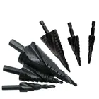 4-32 мм ступенчатое сверло HSS, черный азот, высокоскоростная Стальная спиральная паза, сверло бит шестнадцатеричный хвостовик, резец для дерева и металла