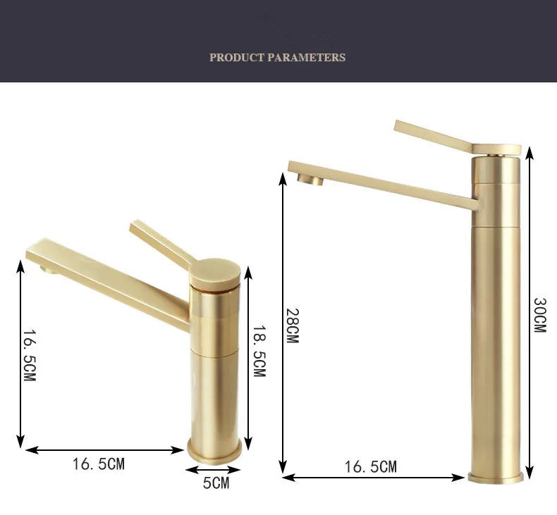 

Bathroom Basin Faucet hot and cold Brass sink mixer single lever Rotation Sink Faucet water faucet Crane Brush gold