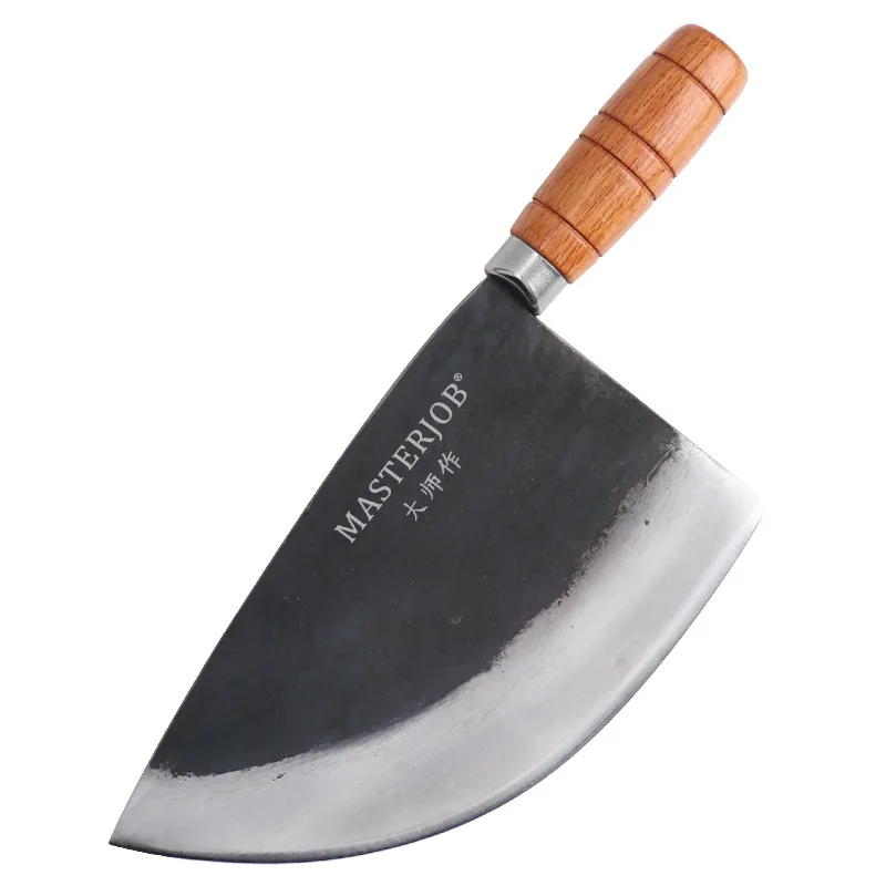 

High Carbon Steel Forged Slaughter Knife Cut Bone Thickened Bone-Cutting Knife Hand Forged Thickened Pork Kitchen Knife