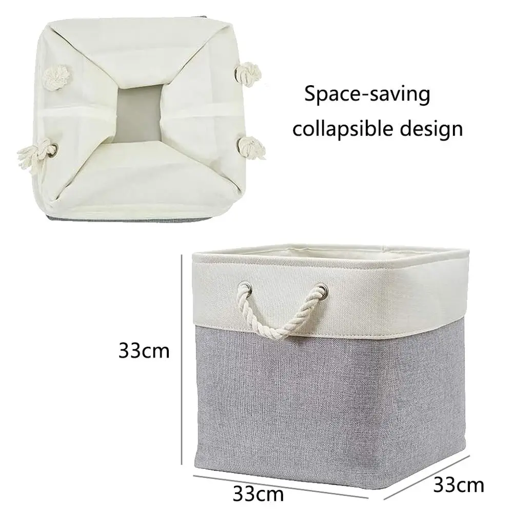 Foldable Storage Organizer Large Toys Laundry Basket Collapsible Cube Bin for Bedroom Wardrobe Closet Clothes Bathroom | Дом и сад