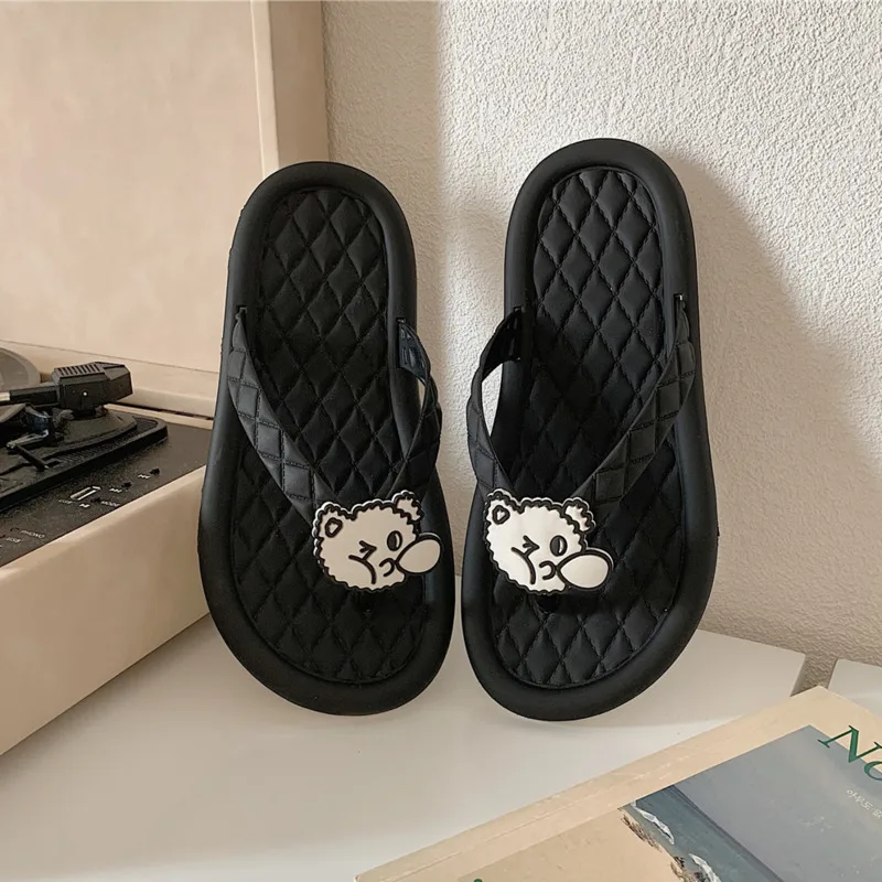 

Cartoon Bear House Slippers For Women Platforms Ladies Shoes And Sandals Casual Sneaker Massage Home Slippers Luxury Flip Flops