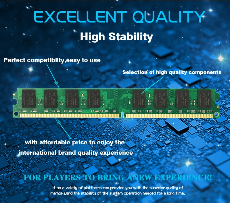 KANMEIQi ddr2 ram 2GB 800MHz Настольный Dimm 4gb(2pcs X2GB) 533/667MHz Память 240pin 1,8 V PC2-6400-CL6