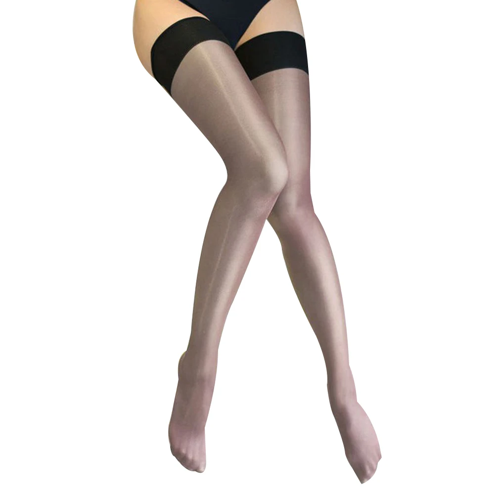 Женские модные сексуальные блестящие высокие чулки выше колена для ночного